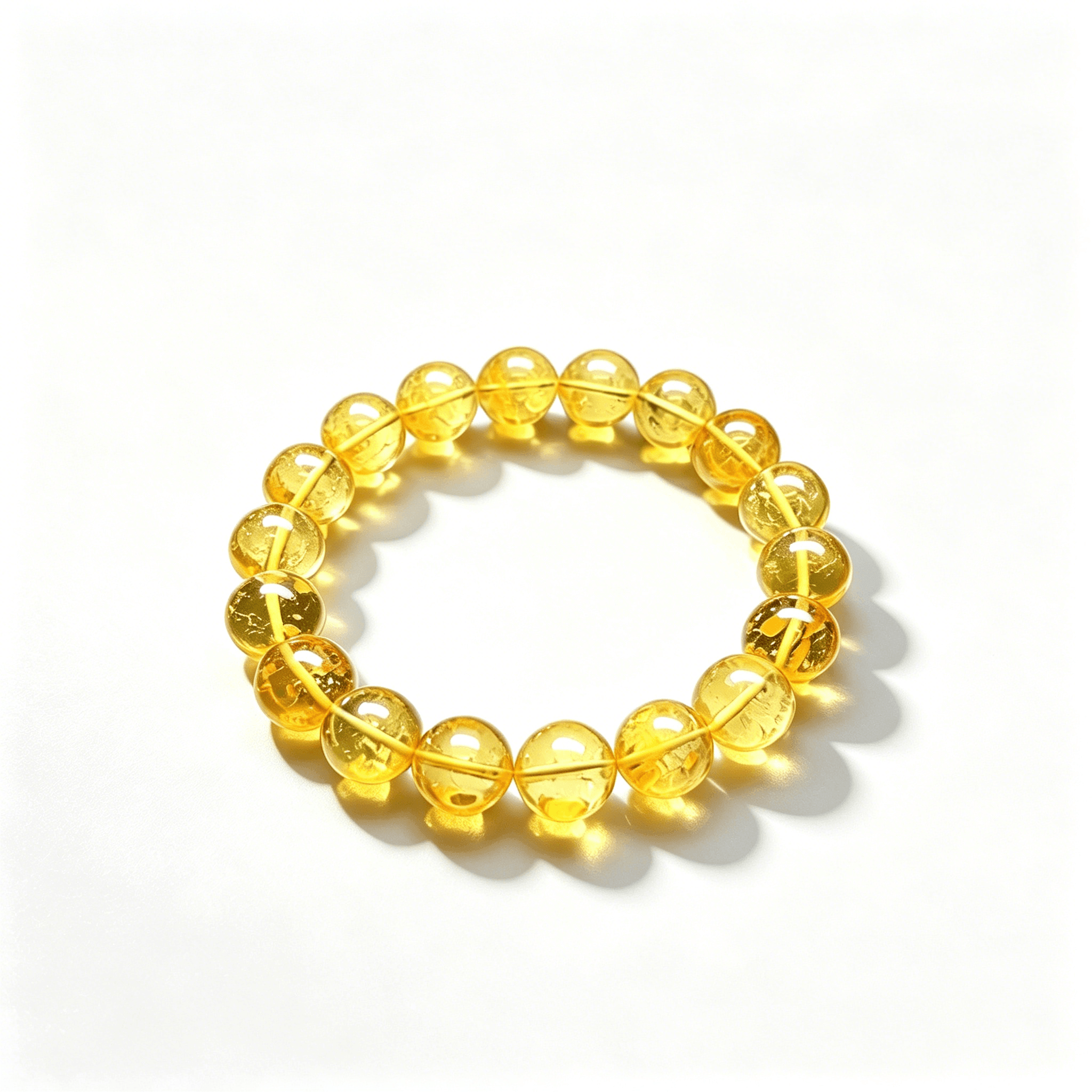 Luminara High white and blue rain flower Amber Bracelets
