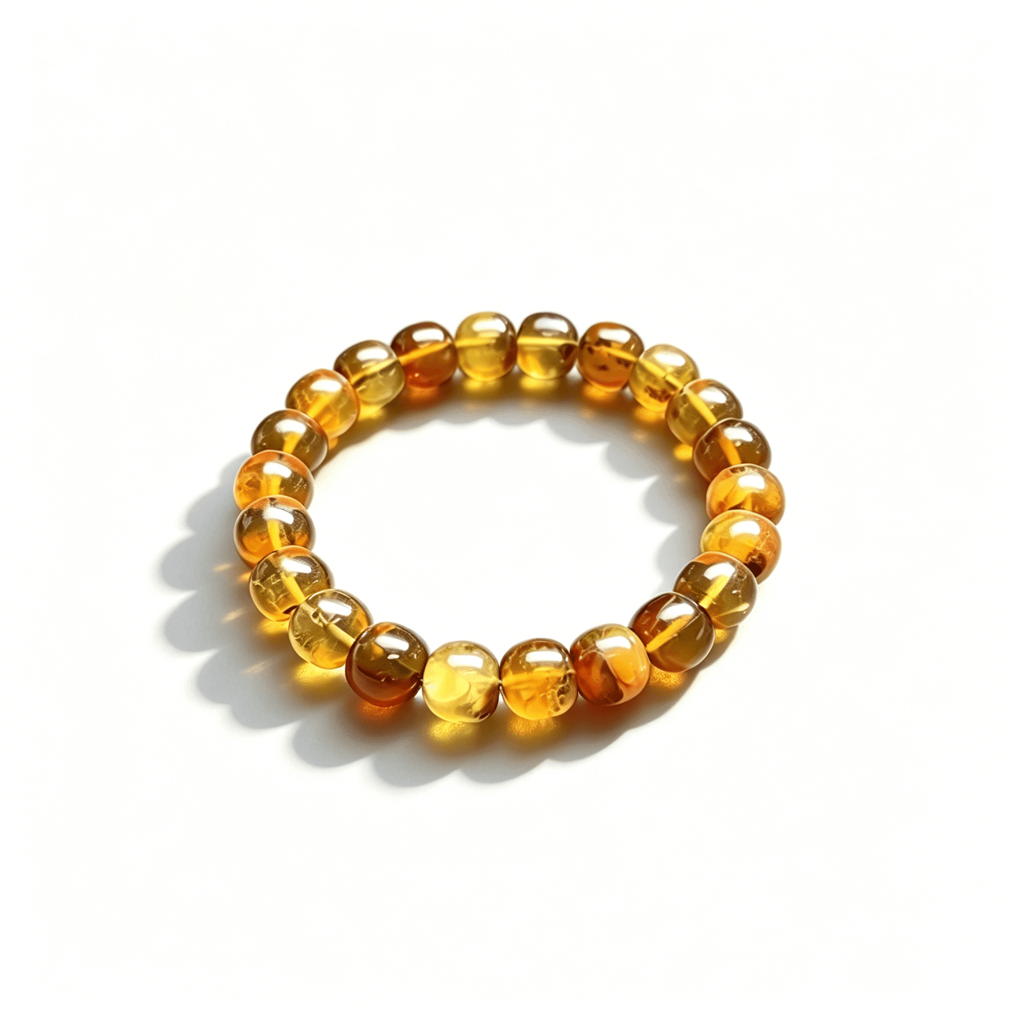 Honeydew White camellia Amber Bracelets