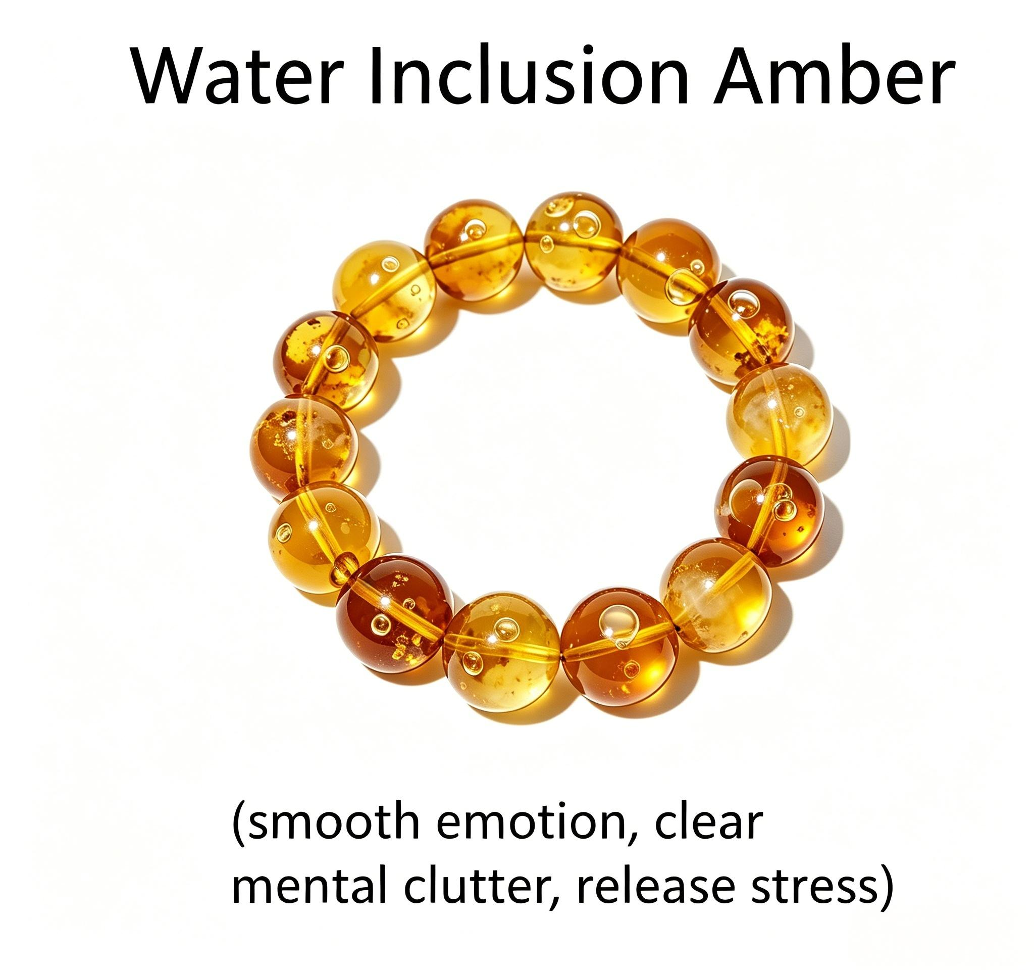 Lagoon Water Inclusion Amber Bracelets