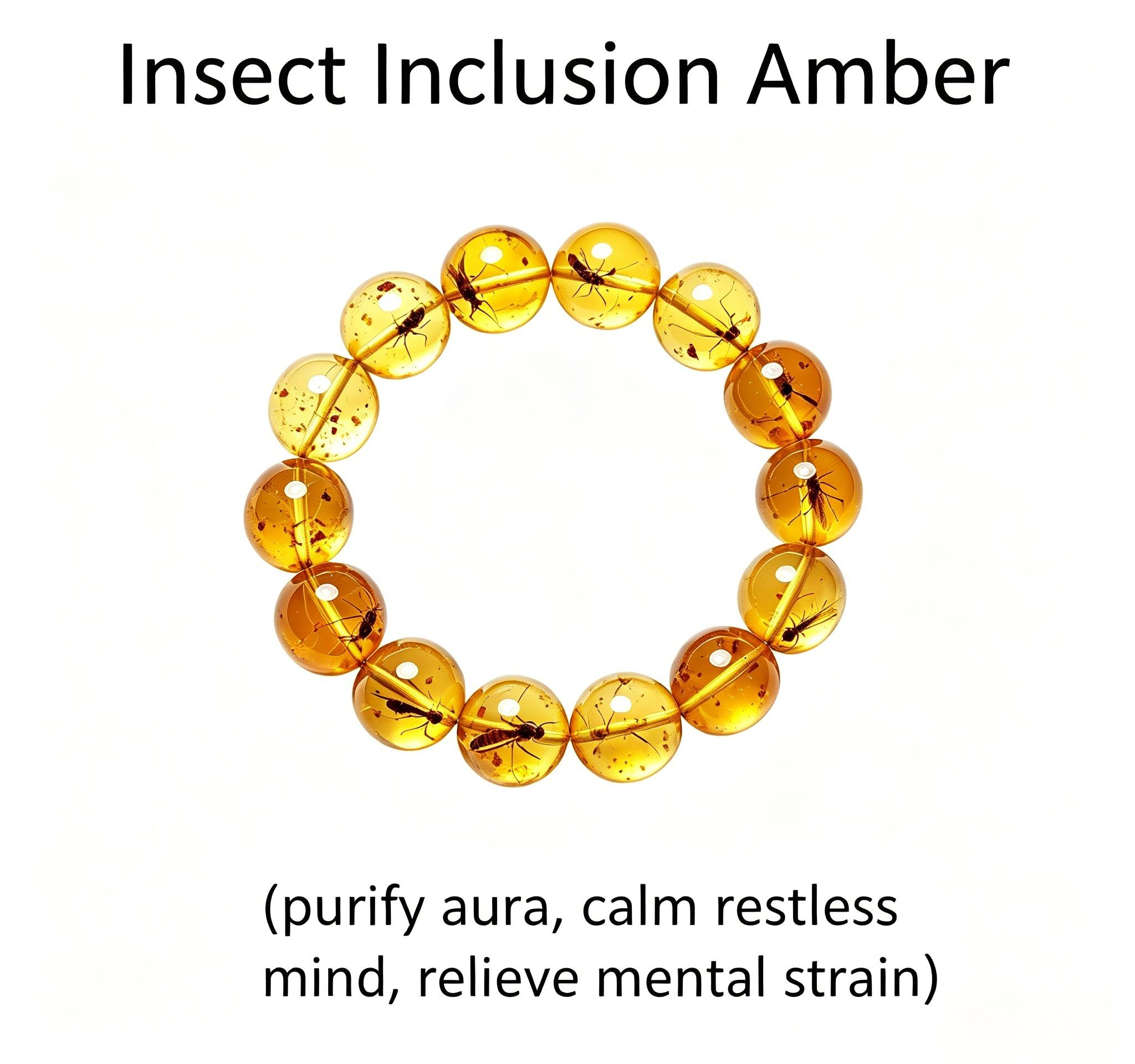 Chronos Insecr Inclusion Amber Bracelets