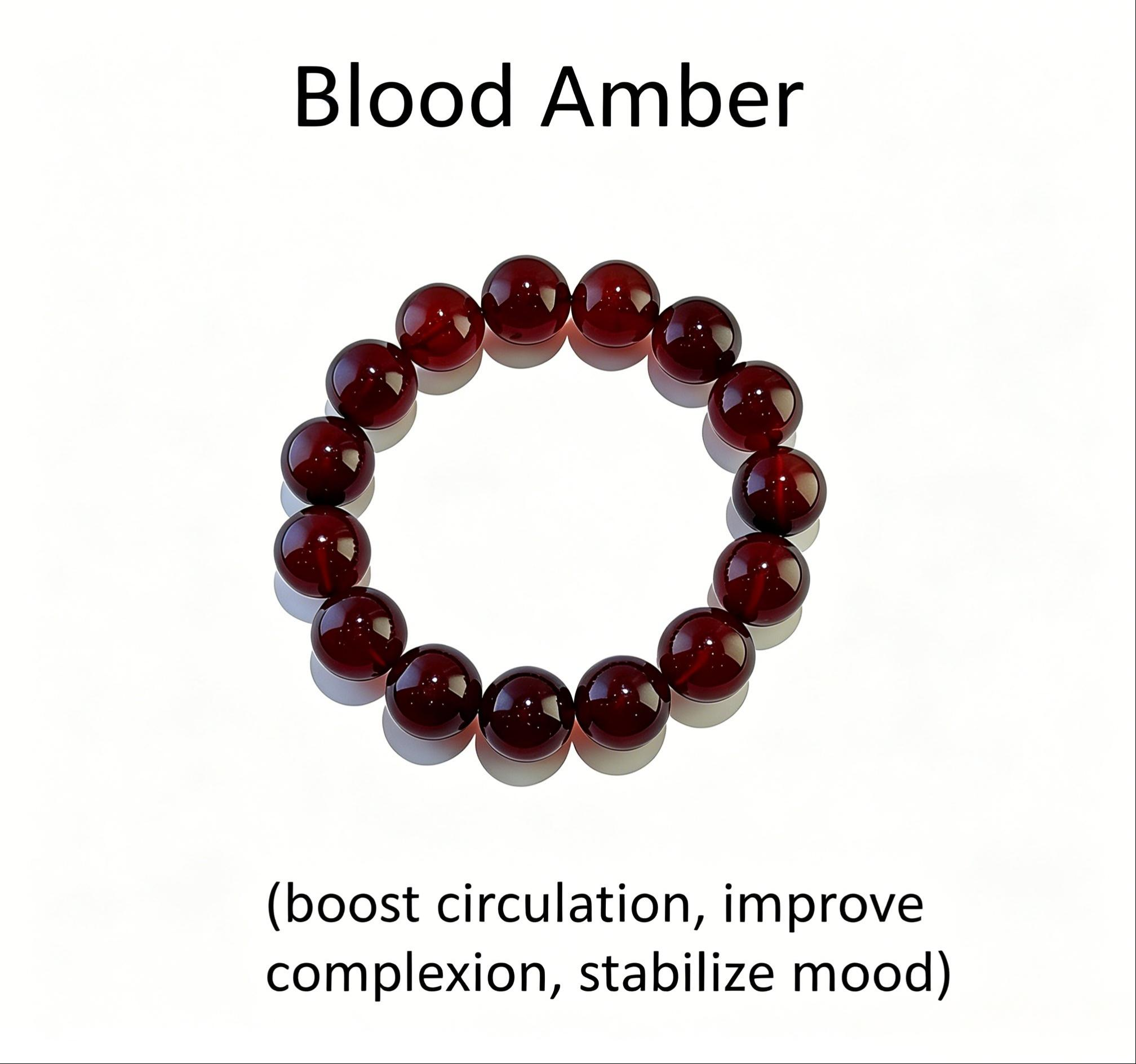 Crimson Blood Amber Bracelets